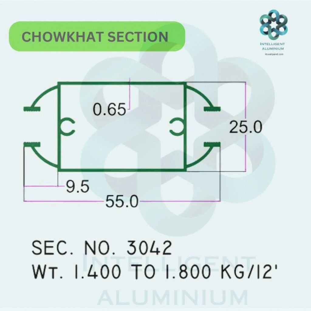 Aluminium Chowkhat Door Frame Section - Image 8
