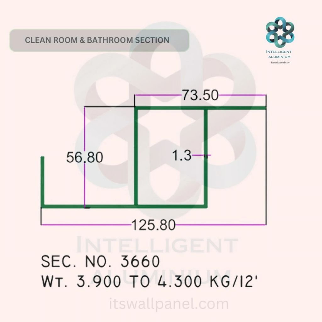 Aluminium Clean Room - Restroom Cubicle Section - Image 2