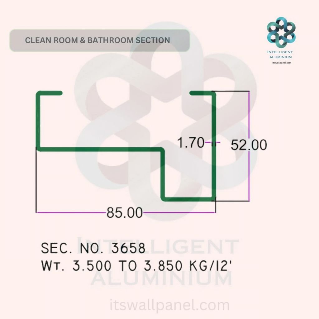 Aluminium Clean Room - Restroom Cubicle Section